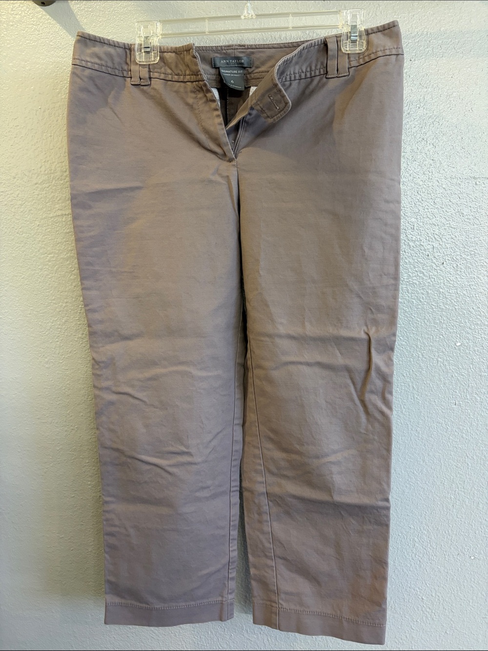 Ann Taylor Taupe Straight Capris
